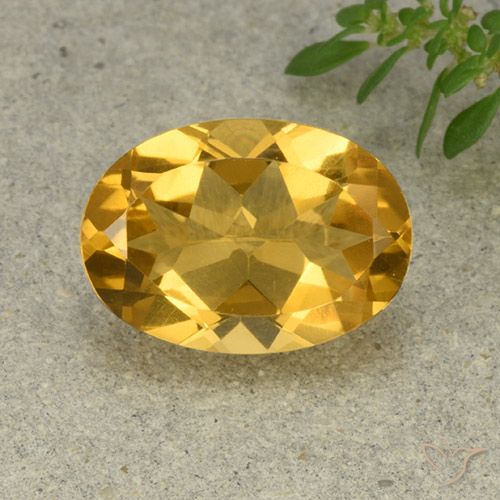 5.56ct 天然 中浅金色 黄水晶, 椭圆形, VVS-VS