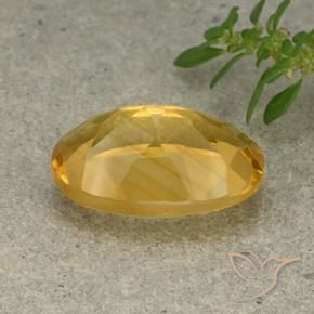 5.56克拉天然黄水晶，椭圆形，VVS-VS