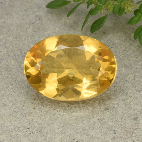 4.82ct 天然 金橙色 黄水晶, 椭圆形, VVS-VS