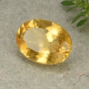 4.82克拉天然黄水晶，椭圆形，VVS-VS