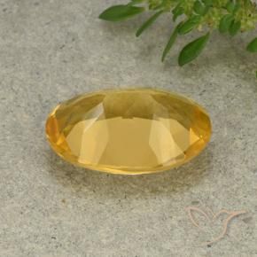4.82克拉天然黄水晶，椭圆形，VVS-VS