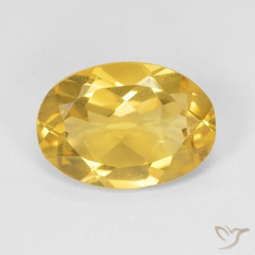 4.82ct 天然 中金 黄水晶, 椭圆形, VVS-VS