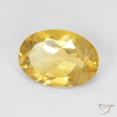 4.82克拉天然黄水晶，椭圆形，VVS-VS