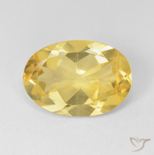 4.86ct 天然 中金 黄水晶, 椭圆形, VVS-VS