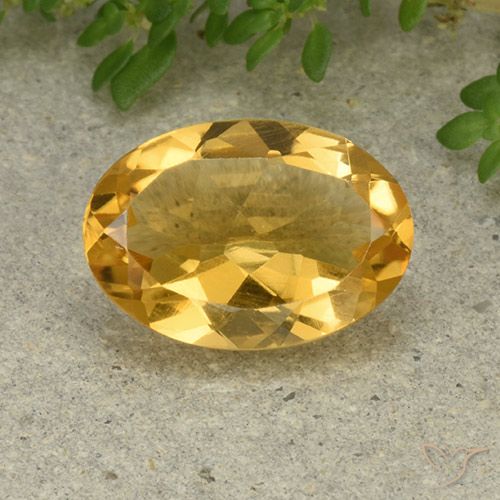 4.51ct 天然 中浅金色 黄水晶, 椭圆形, VVS-VS