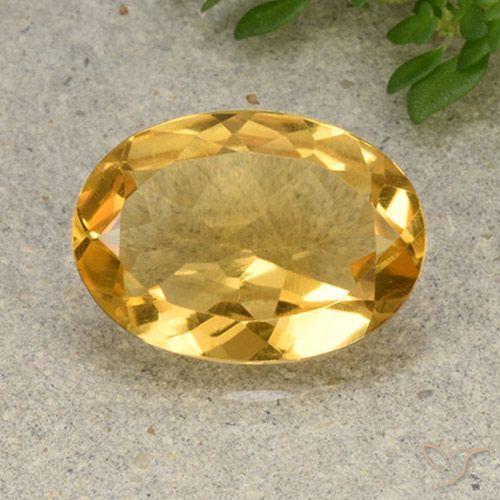 4.47ct 天然 中浅金色 黄水晶, 椭圆形, VVS-VS