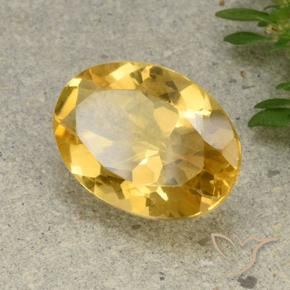 4.76克拉天然黄水晶，椭圆形，VVS-VS