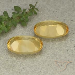 9.53克拉天然黄水晶，椭圆形，VVS-VS