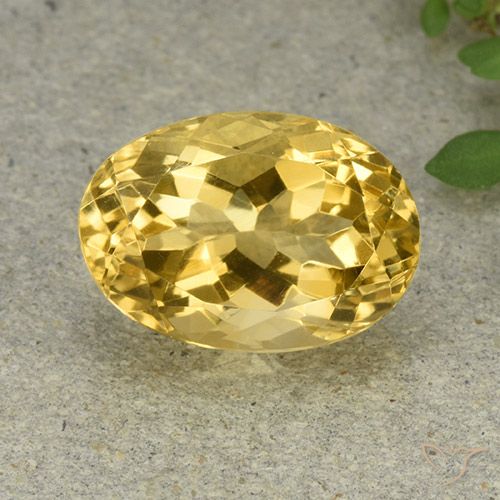 6.36ct 天然 金橙色 黄水晶, 椭圆形, VVS