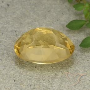 6.36克拉天然黄水晶，椭圆形，VVS