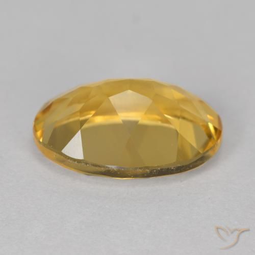 5.55克拉天然黄水晶，椭圆形，VVS-VS