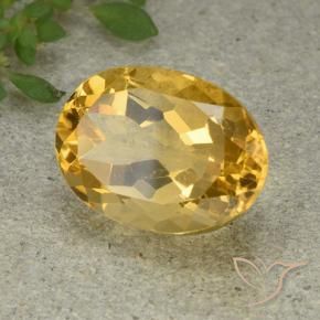 6.40克拉天然黄水晶，椭圆形，VVS