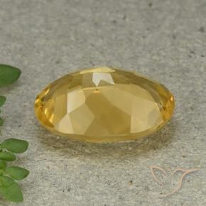 5.06克拉天然黄水晶，椭圆形，VVS-VS