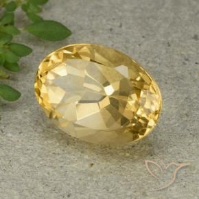 6.14克拉天然黄水晶，椭圆形，VVS-VS