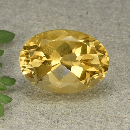 6.16ct 天然 中金 黄水晶, 椭圆形, VVS-VS