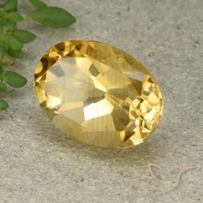 6.16克拉天然黄水晶，椭圆形，VVS-VS