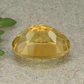 6.16克拉天然黄水晶，椭圆形，VVS-VS