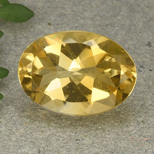 5.07ct 天然 中金 黄水晶, 椭圆形, VVS-VS