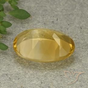 5.07克拉天然黄水晶，椭圆形，VVS-VS