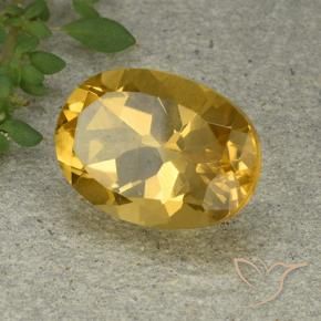 6.19克拉天然黄水晶，椭圆形，VVS