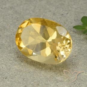 5.43克拉天然黄水晶，椭圆形，VVS-VS