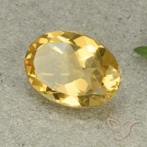 4.79克拉天然黄水晶，椭圆形，VVS-VS