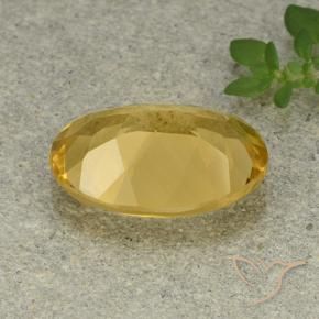 4.79克拉天然黄水晶，椭圆形，VVS-VS