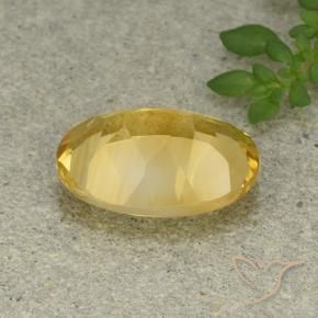 5.03克拉天然黄水晶，椭圆形，VVS-VS