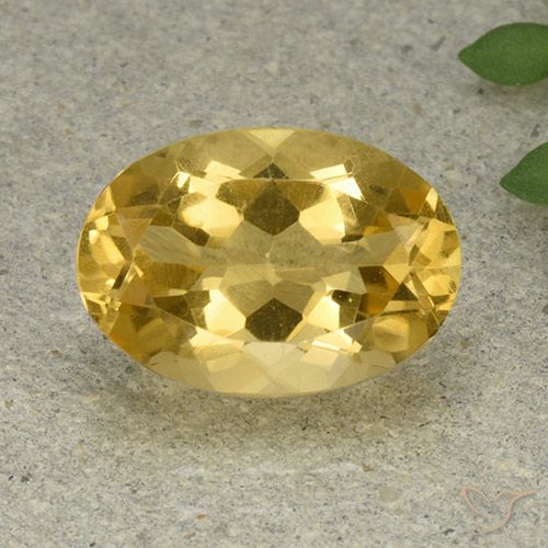 5.73ct 天然 中金 黄水晶, 椭圆形, VVS-VS