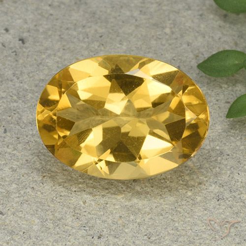 5.43ct 天然 金橙色 黄水晶, 椭圆形, VVS-VS