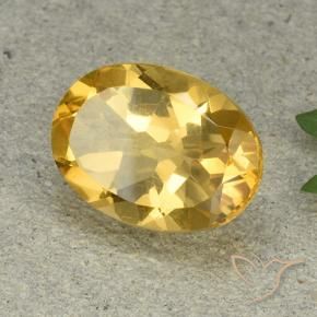 5.43克拉天然黄水晶，椭圆形，VVS-VS