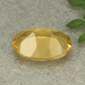 5.43克拉天然黄水晶，椭圆形，VVS-VS