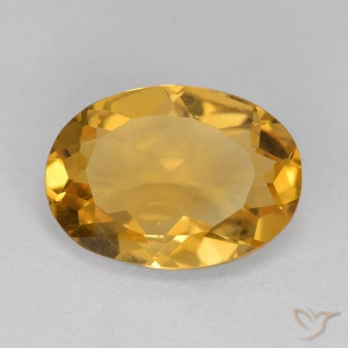 4.68ct 天然 深金橙色 黄水晶, 椭圆形, VVS-VS