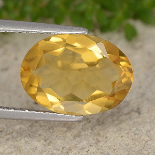 3.91ct 天然 深金色 黄水晶, 椭圆形, VVS-VS