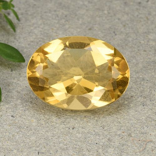 4.46ct 天然 中浅金色 黄水晶, 椭圆形, VVS-VS