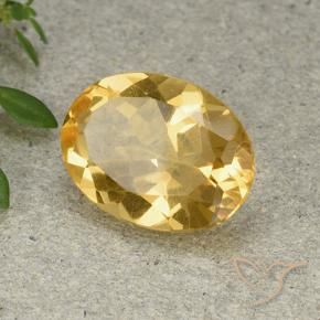 4.46克拉天然黄水晶，椭圆形，VVS-VS