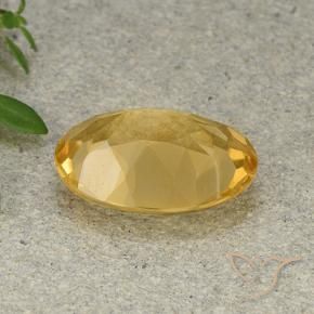 4.46克拉天然黄水晶，椭圆形，VVS-VS
