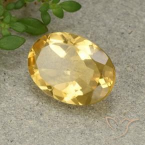 5.18克拉天然黄水晶，椭圆形，VVS-VS