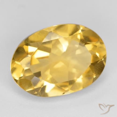 5.16克拉天然黄水晶，椭圆形，VVS-VS