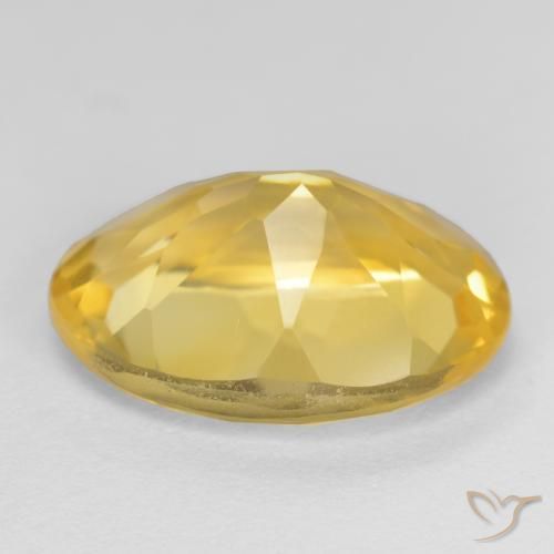 5.16克拉天然黄水晶，椭圆形，VVS-VS