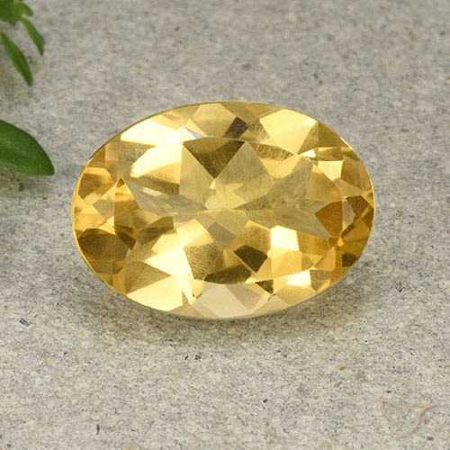 5.00ct 天然 金橙色 黄水晶, 椭圆形, VVS-VS