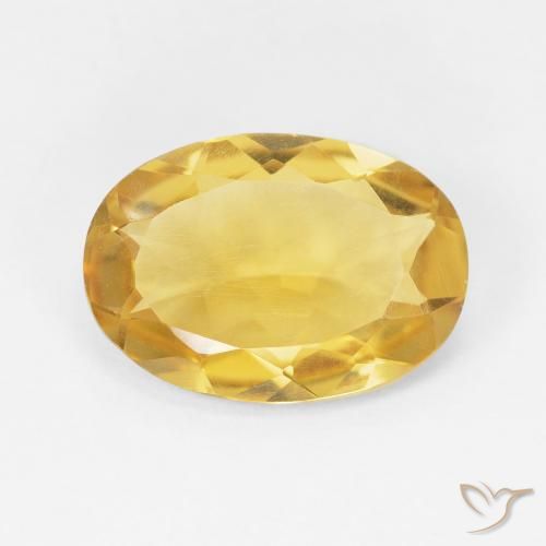 4.37ct 天然 金色 黄水晶, 椭圆形, VVS-VS