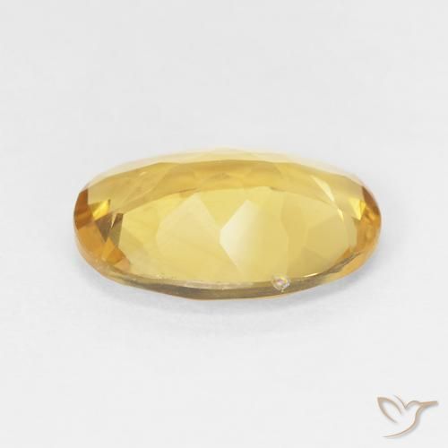 4.37克拉天然黄水晶，椭圆形，VVS-VS
