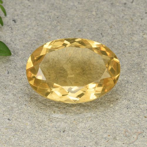 4.58ct 天然 金橙色 黄水晶, 椭圆形, VVS-VS