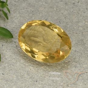 4.58克拉天然黄水晶，椭圆形，VVS-VS
