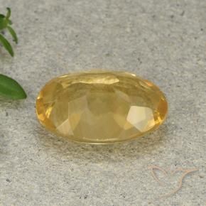 4.58克拉天然黄水晶，椭圆形，VVS-VS