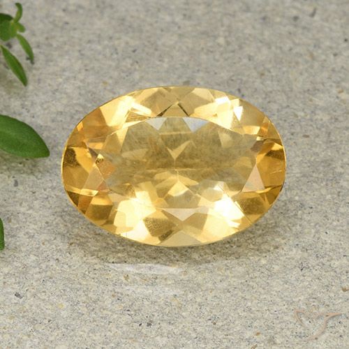 4.41ct 天然 金橙色 黄水晶, 椭圆形, VVS-VS