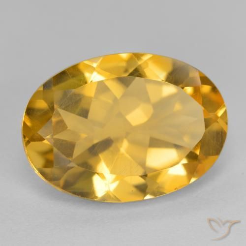 5.08克拉天然黄水晶，椭圆形，VVS-VS
