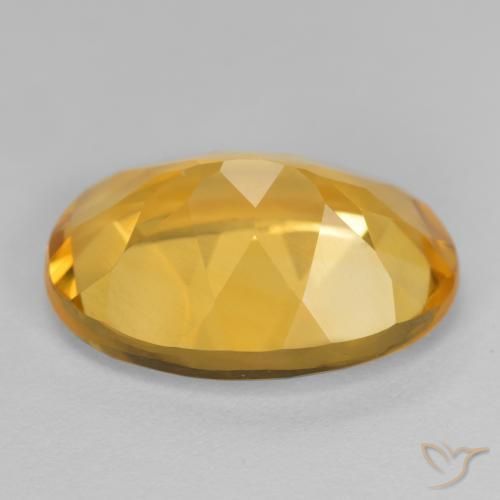 5.08克拉天然黄水晶，椭圆形，VVS-VS