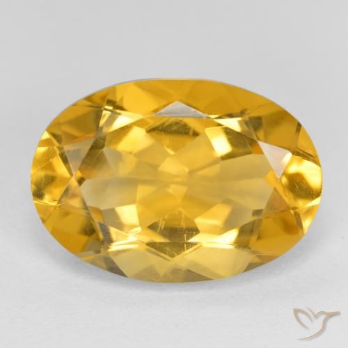 4.83ct 天然 中金 黄水晶, 椭圆形, VVS-VS